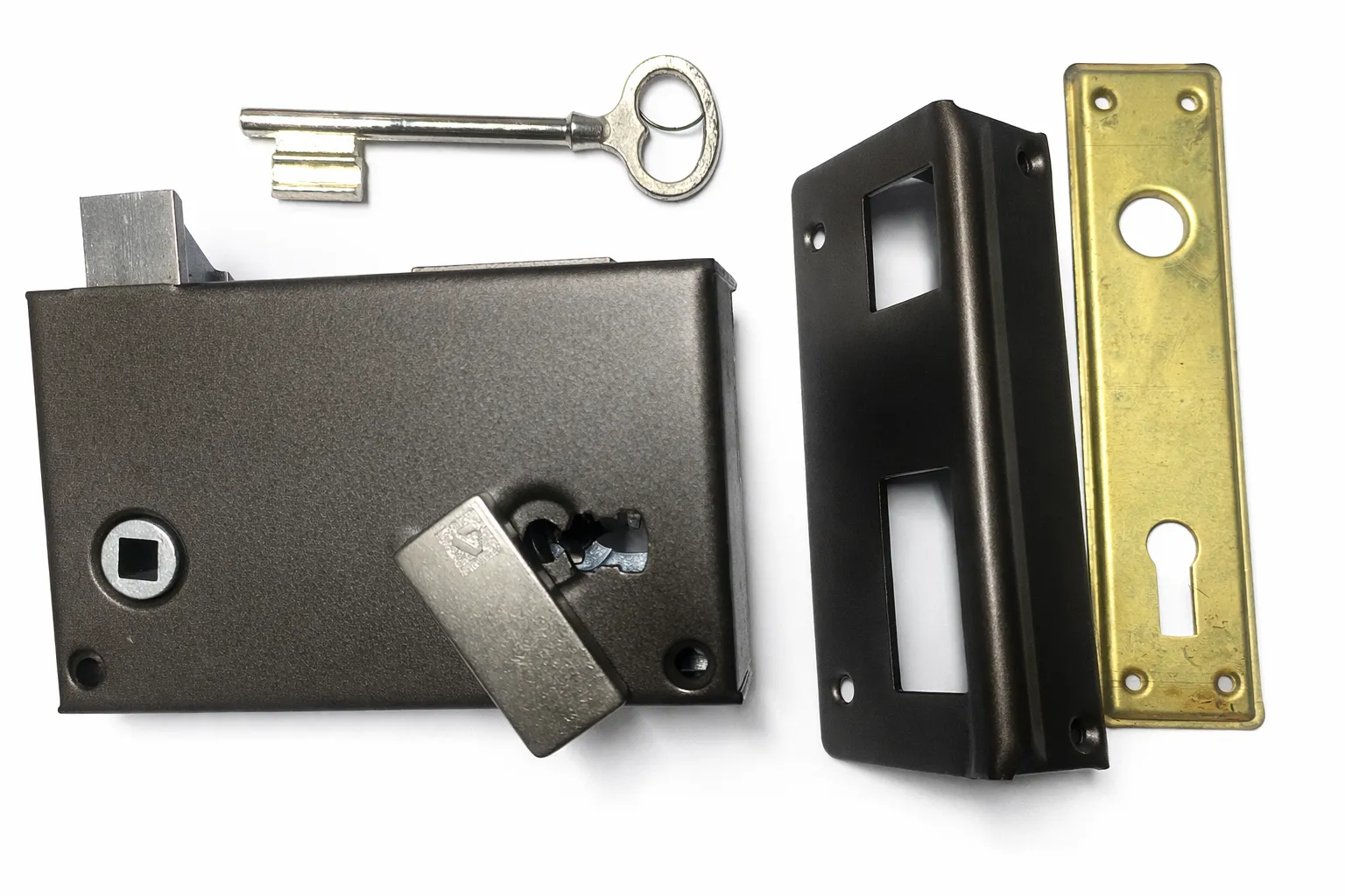 6630-SERRURE APPLIQ VERTICALE PENE DORMANT 1CLE-7140