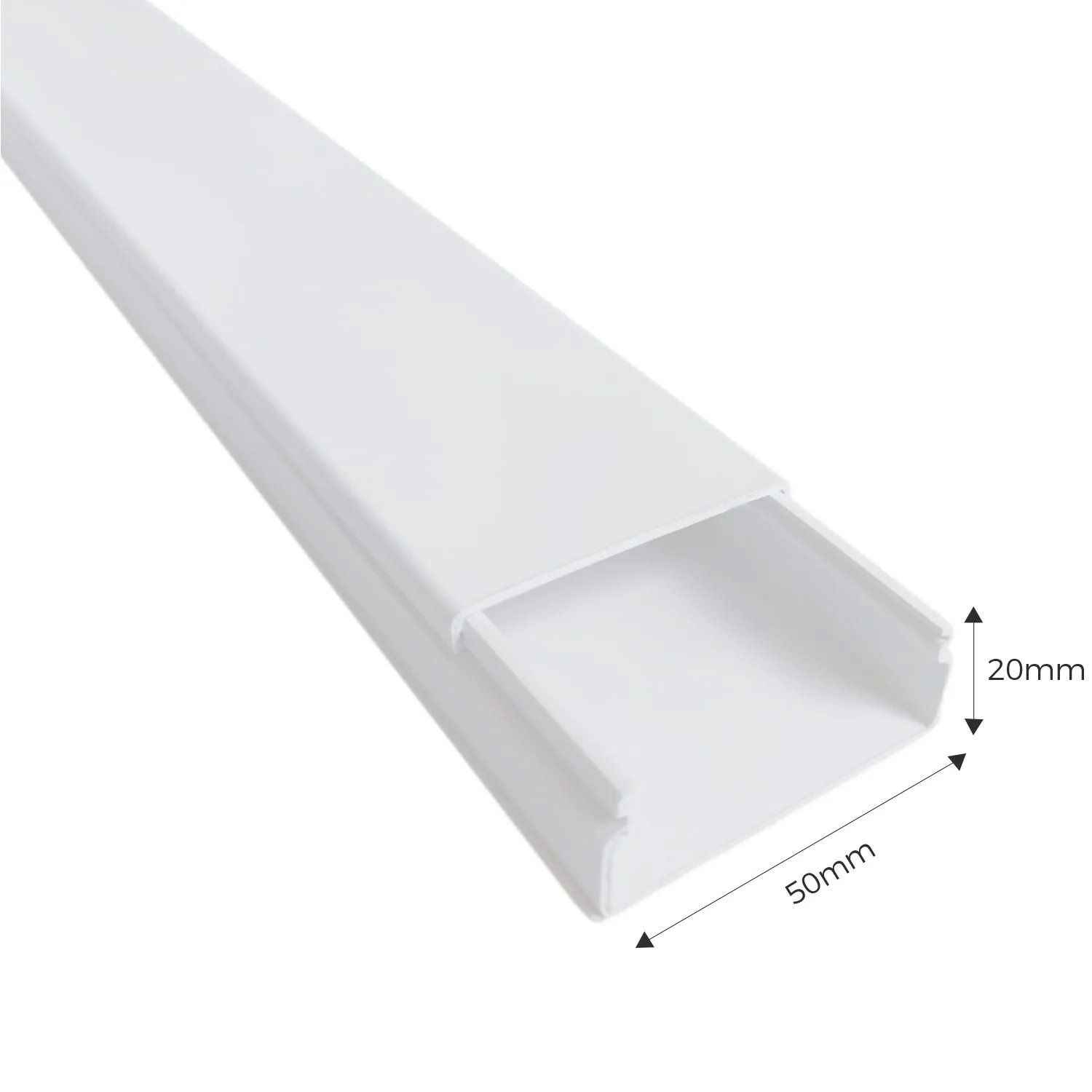 51156-GOULOTTE 50X20 SANS SEPARATEUR BLANC - BARRE 2M-10500_CBR