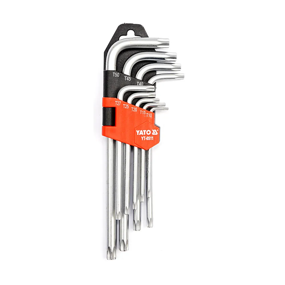 51495-CLES MALES TORX LONGUES JEU DE 9 _ T10-T50 EN ETUI-YT-0511