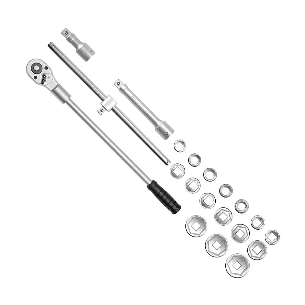 51523-DOUILLES 3_4'' 6 PANS JEU DE 19-50MM + ACC.-YT-1335