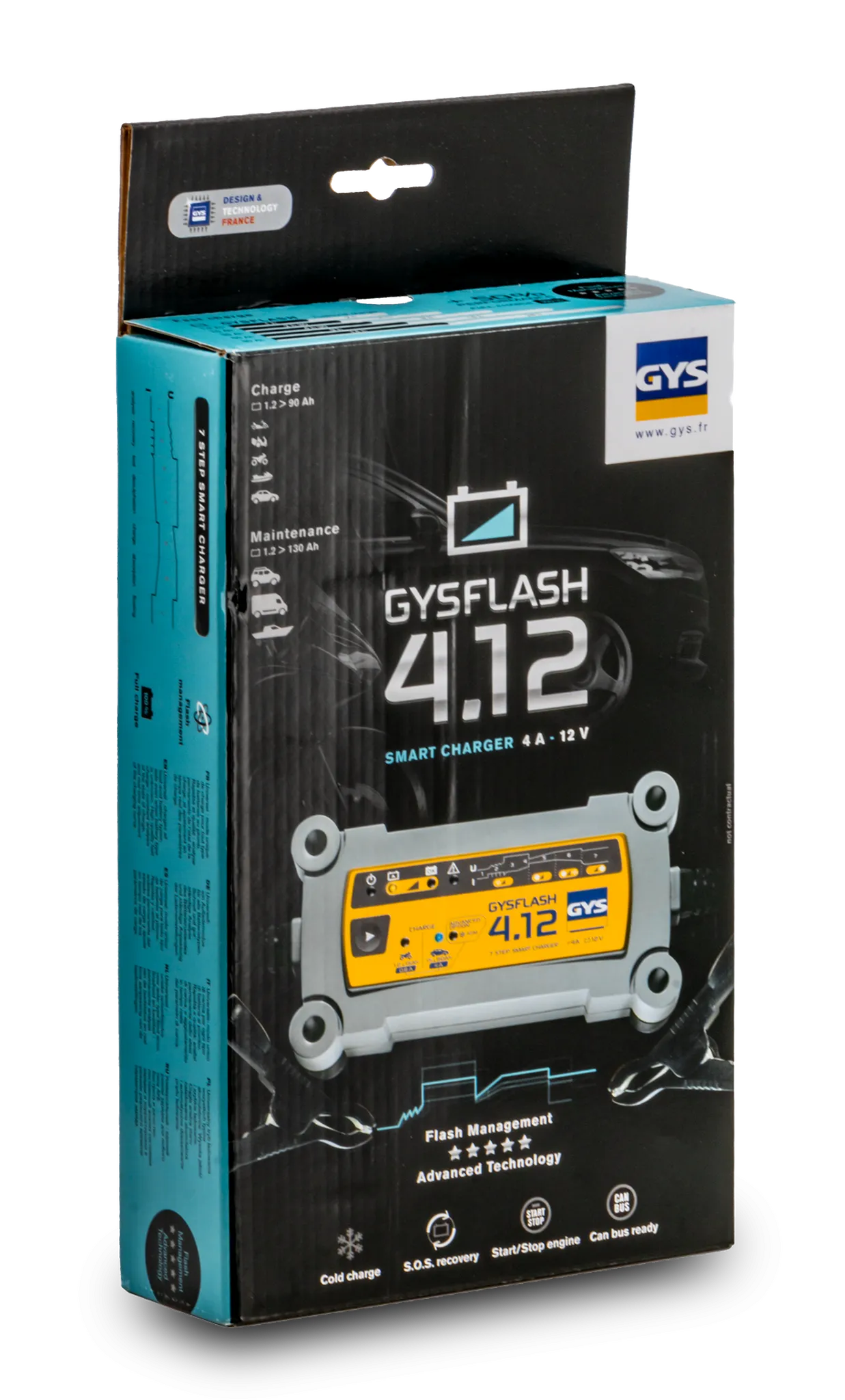 52014-CHARGEUR BATTERIE GYSFLASH 4.12 12V 90Ah ACIDE-PLOMB-029422